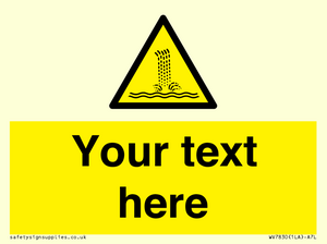 Custom warning artificial waterfall